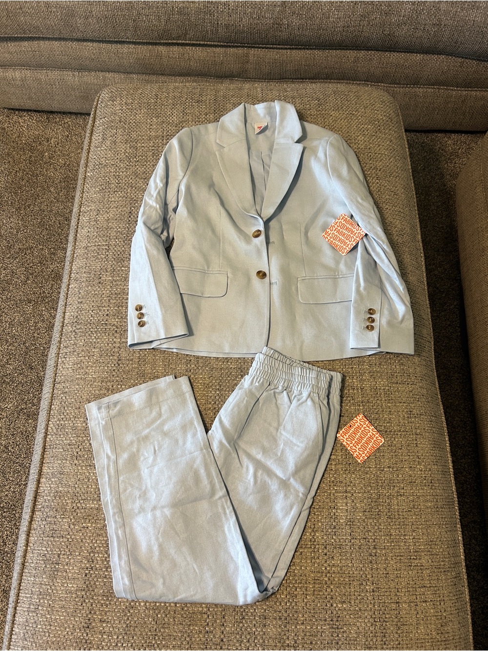 fabkids Light Blue Blazer - Classic Tailored Style